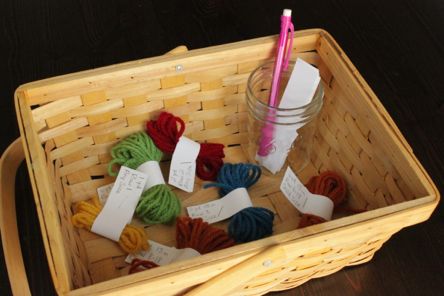 Organize your yarn leftovers for later use